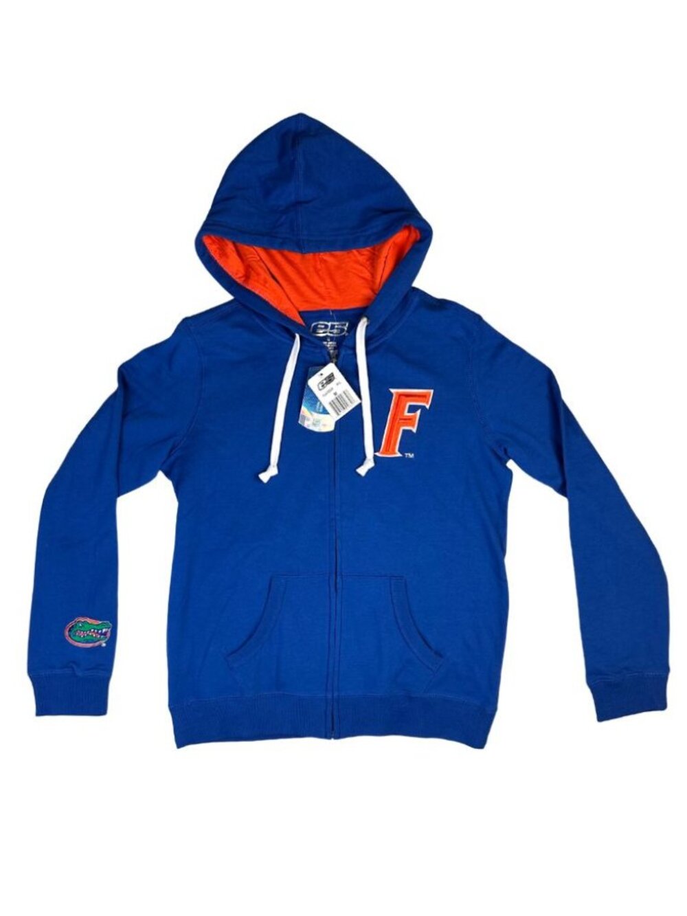 E5 Florida Gators Rhinestone Zip Hoodie NWT Medium Blue NCAA Jacket